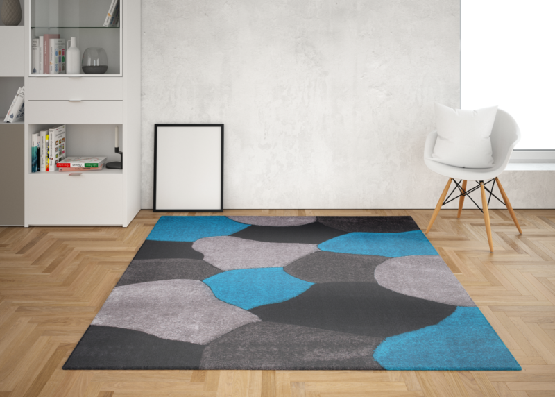 Printed Prime Shag Fluffy Area Rug - Blue - Image 4