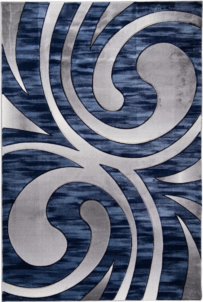 Moderno Abstract Area Rug - Navy