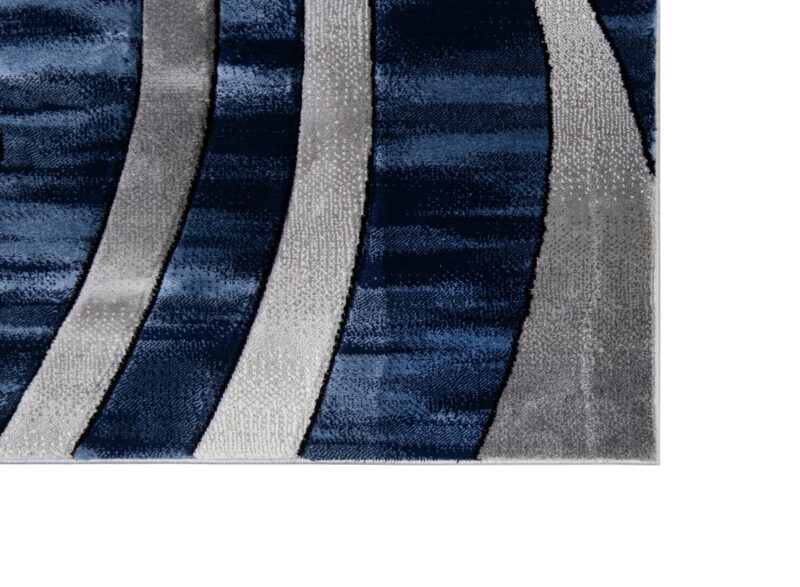 Moderno Abstract Area Rug - Navy - Image 7