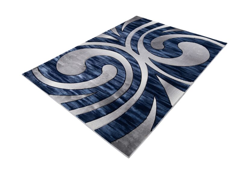 Moderno Abstract Area Rug - Navy - Image 2