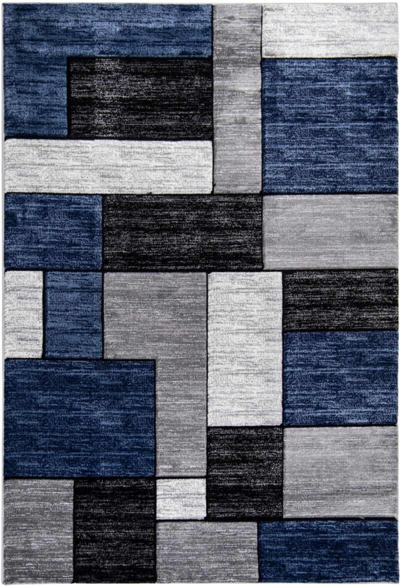 Moderno Abstract Area Rug - Blue