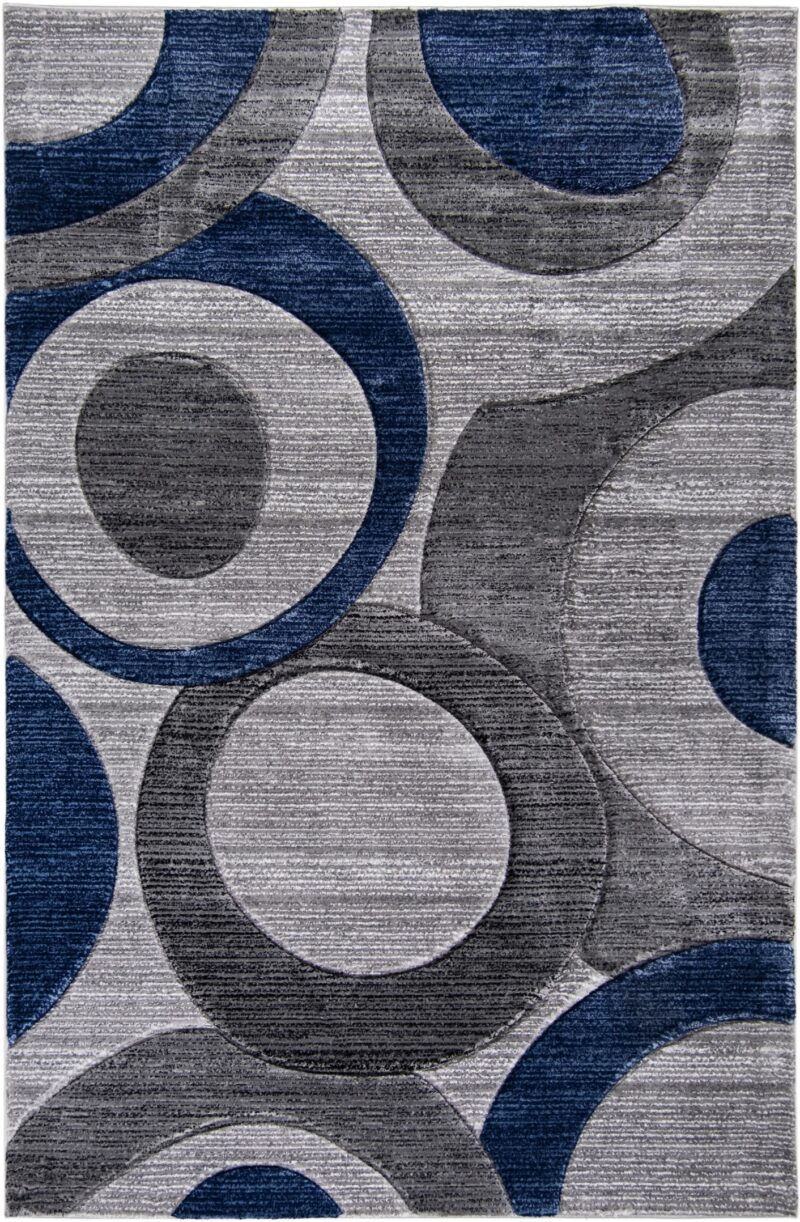 Moderno Abstract Area Rug - Navy