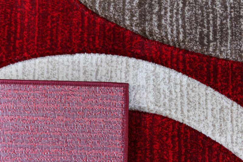 Moderno Abstract Area Rug - Cranberry - Image 3