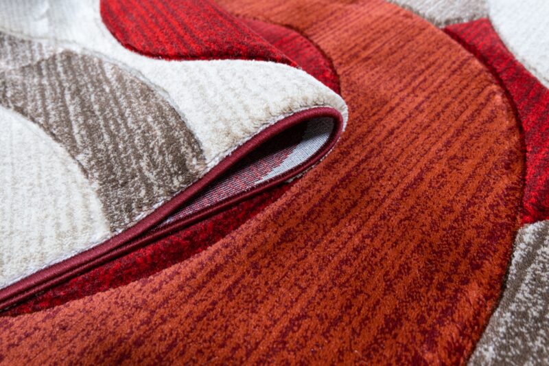 Moderno Abstract Area Rug - Cranberry - Image 4