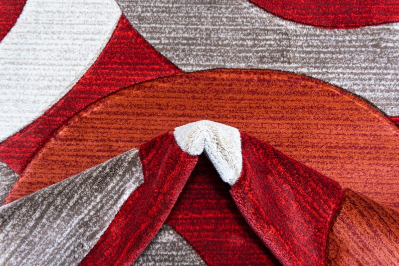 Moderno Abstract Area Rug - Cranberry - Image 5