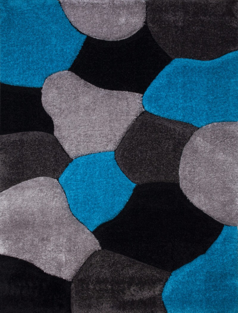 Printed Prime Shag Fluffy Area Rug - Blue