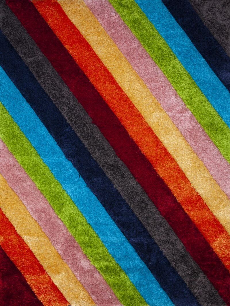 Printed Prime Shag Fluffy Area Rug - Rainbow