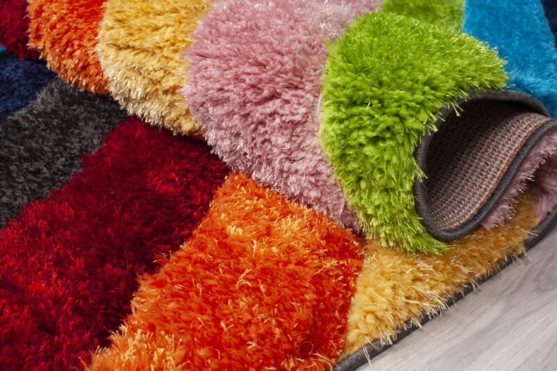 Printed Prime Shag Fluffy Area Rug - Rainbow - Image 7