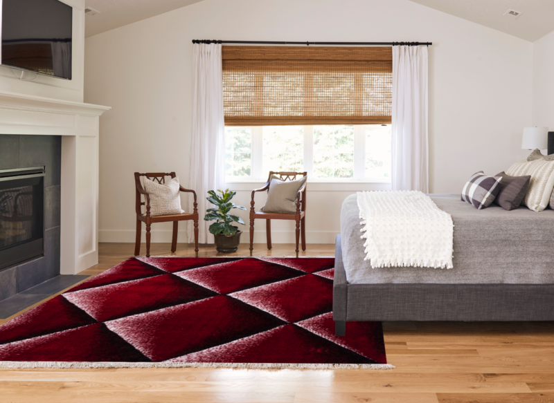 Printed Prime Shag Fluffy Area Rug - Red - Image 2