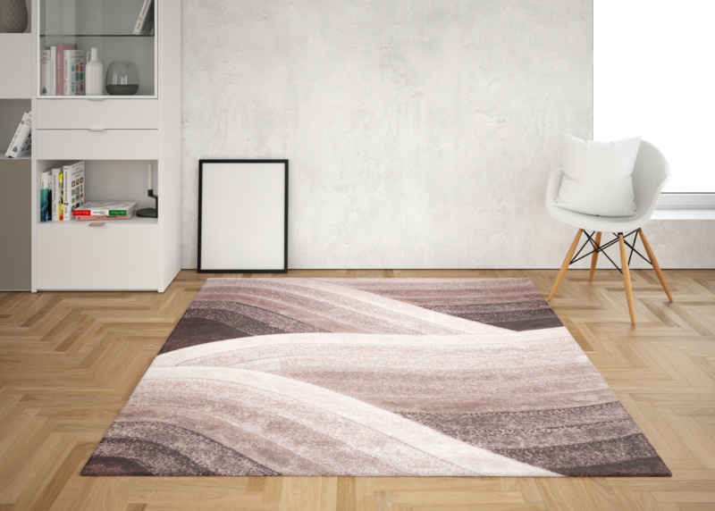 Printed Prime Shag Fluffy Area Rug - Sand - Image 2