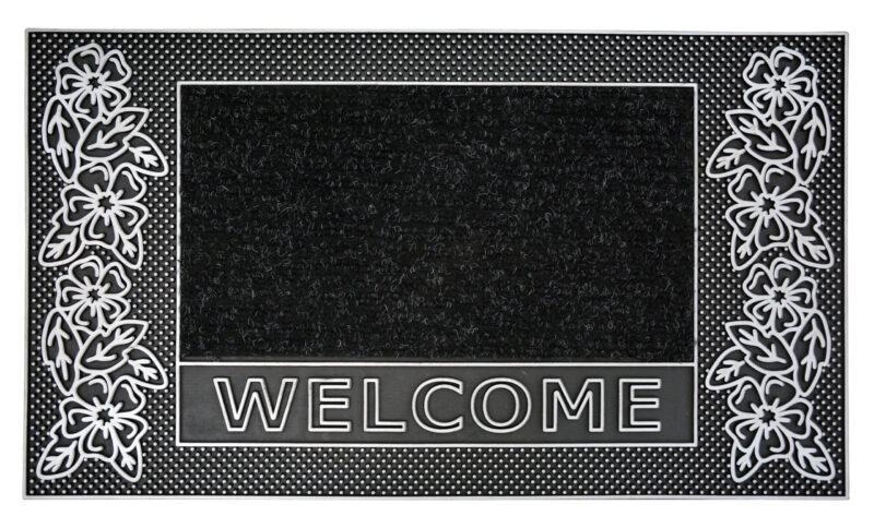 YassRug OuterBridge Welcome Door Mat - Flower-Leaves Print - Image 2