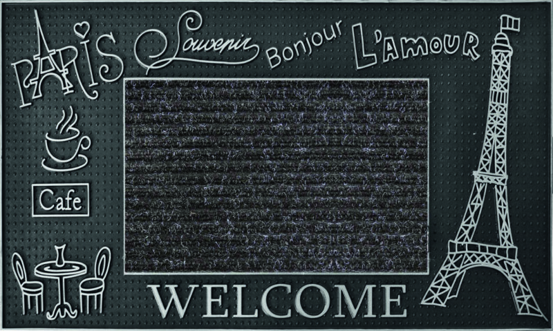 YassRug OuterBridge Welcome Door Mat - Paris Print - Image 2