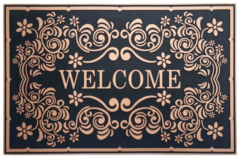 YassRug OuterBridge Welcome Door Mat - Leaf Print - Image 2