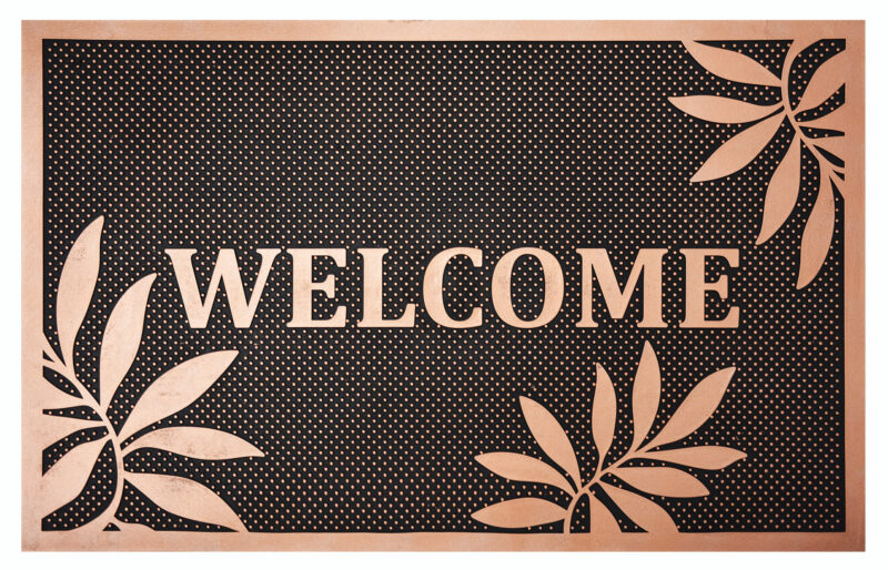 YassRug OuterBridge Welcome Door Mat - Floral Print - Image 2