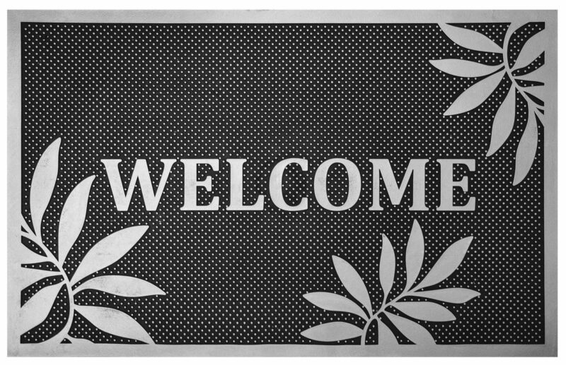 YassRug OuterBridge Welcome Door Mat - Floral Print - Image 3