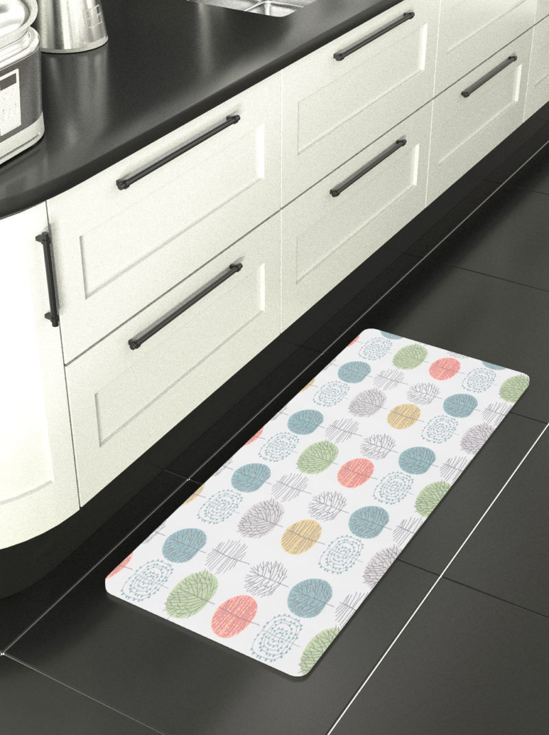 Modern Anti Fatigue Waterproof Kitchen Floor Mat - Circle - Image 2