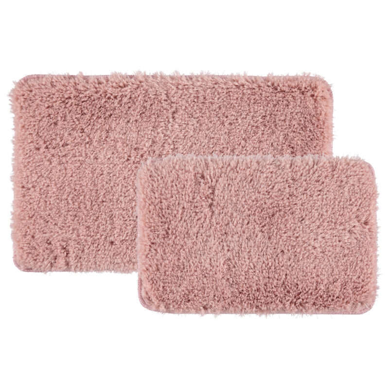 YassRug 2 Piece High Elegance Bath Mat Set - Pink - Image 2