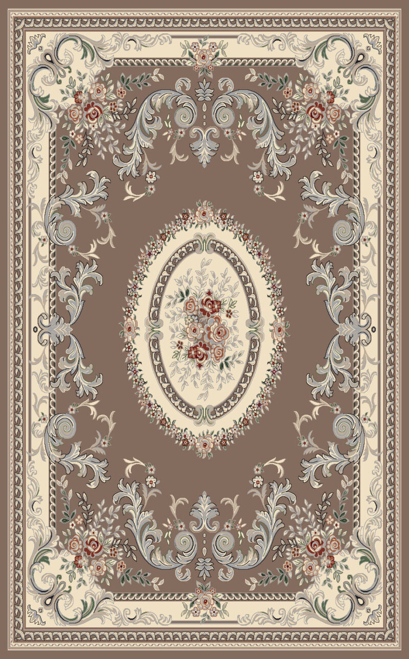 Yass Rug Traditions Collection Indoor Area Rug - Brown