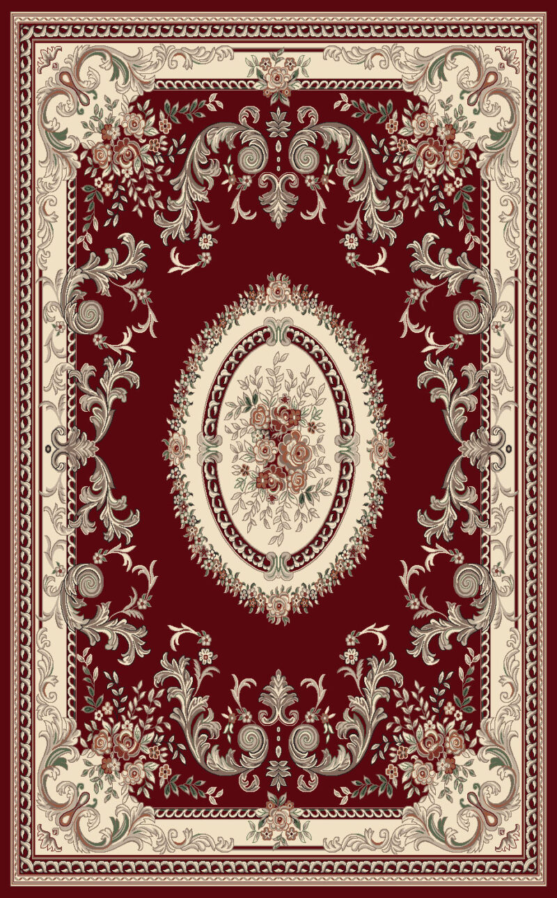 Yass Rug Traditions Collection Indoor Area Rug - Red